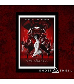 PÓSTER ENMARCARDO GHOST IN THE SHELL B&R (INCLUYE PASPARTÚ)