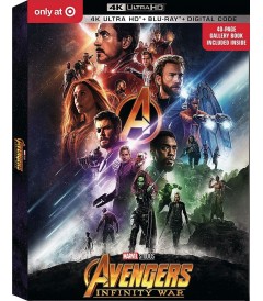 4K UHD - LOS VENGADORES (INFINITY WAR) (EDICIÓN EXCLUSIVA TARGET) (INCLUYE LIBRO) (MCU) (CAJA ROTA)