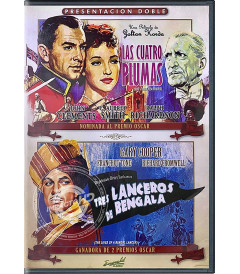 DVD - LAS CUATRO PLUMAS / TRES LANCEROS DE BENGALA - USADO